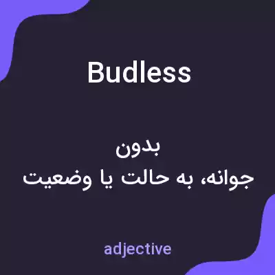 معنی budless به فارسی معنی budless به فارسی