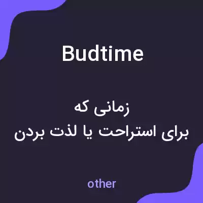 معنی budtime به فارسی