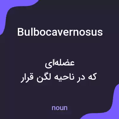 معنی bulbocavernosus به فارسی معنی bulbocavernosus به فارسی