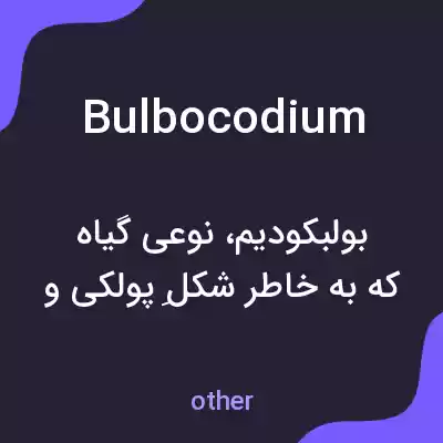 معنی bulbocodium به فارسی معنی bulbocodium به فارسی