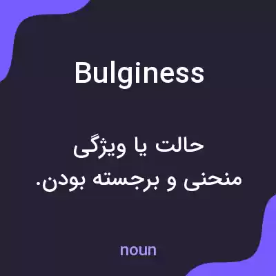 معنی bulginess به فارسی معنی bulginess به فارسی