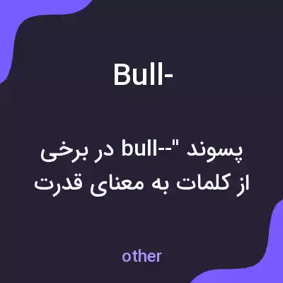 معنی bull- به فارسی
