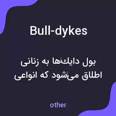 معنی bull-dykes به فارسی