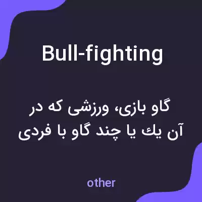 معنی bull-fighting به فارسی
