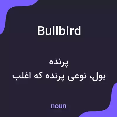 معنی bullbird به فارسی معنی bullbird به فارسی