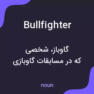 معنی bullfighter به فارسی معنی bullfighter به فارسی