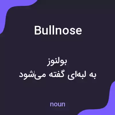معنی bullnose به فارسی معنی bullnose به فارسی