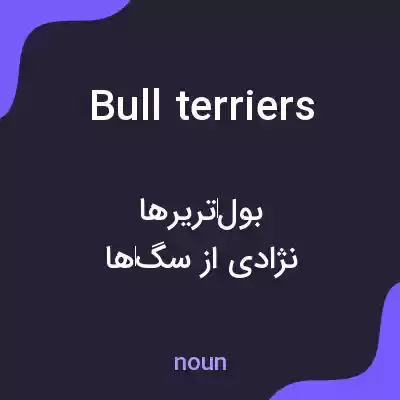 معنی bull terriers به فارسی معنی bull terriers به فارسی