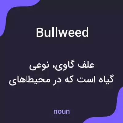 معنی bullweed به فارسی معنی bullweed به فارسی