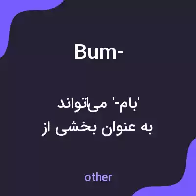 معنی bum- به فارسی