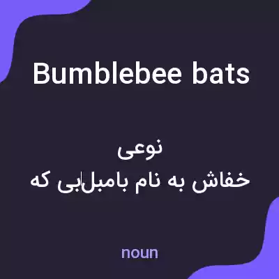 معنی bumblebee bats به فارسی معنی bumblebee bats به فارسی