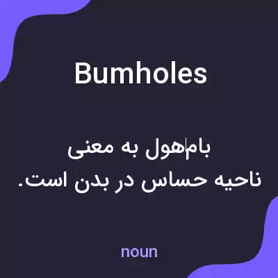 معنی bumholes به فارسی