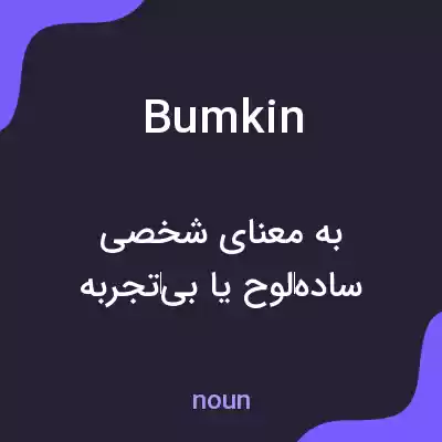 معنی bumkin به فارسی معنی bumkin به فارسی