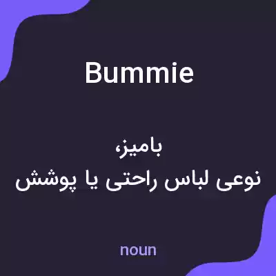 معنی bummie به فارسی