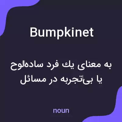 معنی bumpkinet به فارسی معنی bumpkinet به فارسی