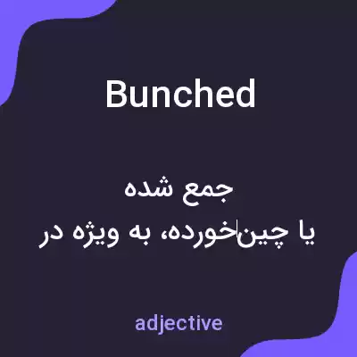 معنی bunched به فارسی معنی bunched به فارسی