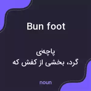 معنی bun foot به فارسی معنی bun foot به فارسی