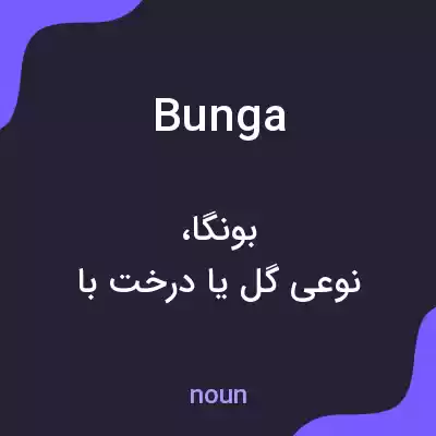 معنی bunga به فارسی معنی bunga به فارسی