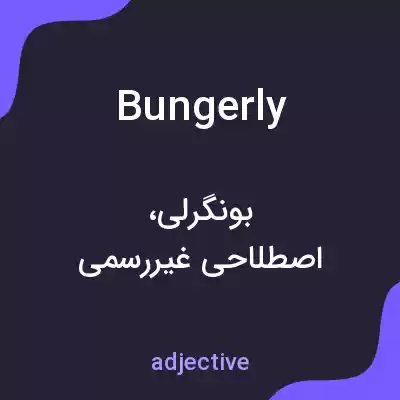 معنی bungerly به فارسی معنی bungerly به فارسی