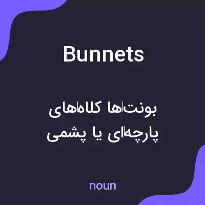 معنی bunnets به فارسی معنی bunnets به فارسی
