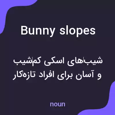 معنی bunny slopes به فارسی معنی bunny slopes به فارسی