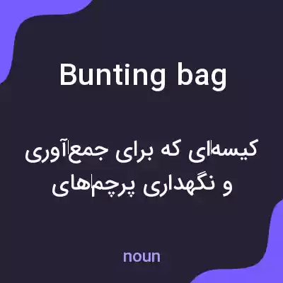 معنی bunting bag به فارسی معنی bunting bag به فارسی
