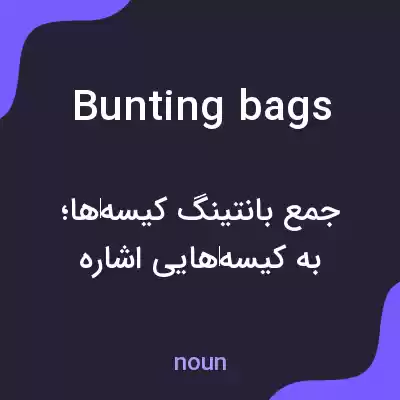 معنی bunting bags به فارسی معنی bunting bags به فارسی