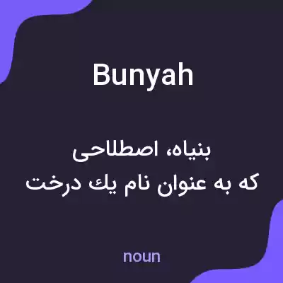 معنی bunyah به فارسی معنی bunyah به فارسی