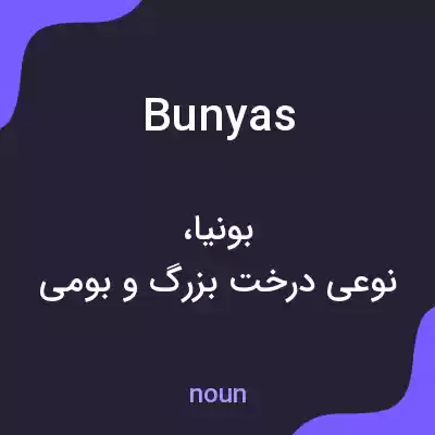 معنی bunyas به فارسی معنی bunyas به فارسی