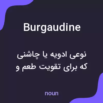 معنی burgaudine به فارسی معنی burgaudine به فارسی