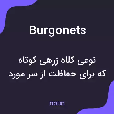 معنی burgonets به فارسی معنی burgonets به فارسی