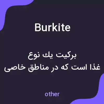 معنی burkite به فارسی معنی burkite به فارسی