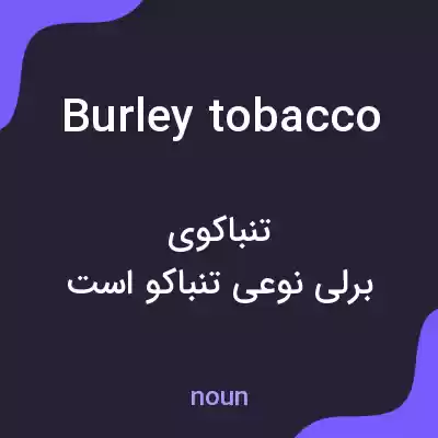 معنی burley tobacco به فارسی معنی burley tobacco به فارسی