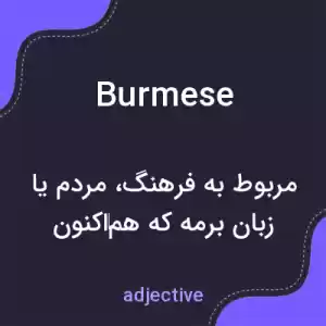 معنی burmese به فارسی معنی burmese به فارسی
