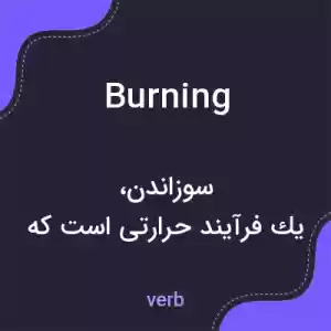 معنی burning به فارسی