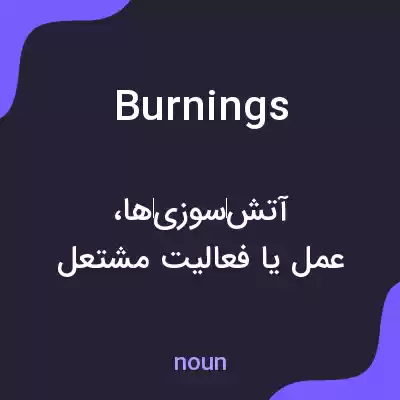 معنی burnings به فارسی معنی burnings به فارسی