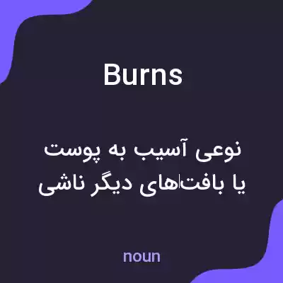 معنی burns به فارسی معنی burns به فارسی