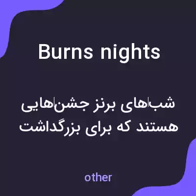 معنی burns nights به فارسی
