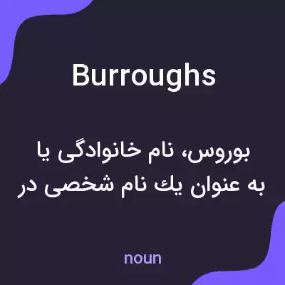 معنی burroughs به فارسی معنی burroughs به فارسی