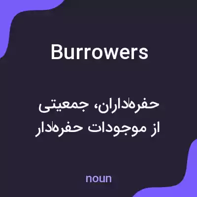 معنی burrowers به فارسی معنی burrowers به فارسی