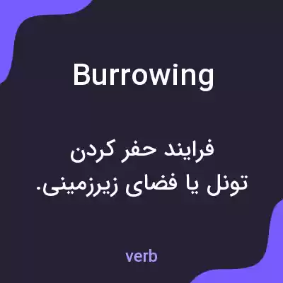 معنی burrowing به فارسی معنی burrowing به فارسی
