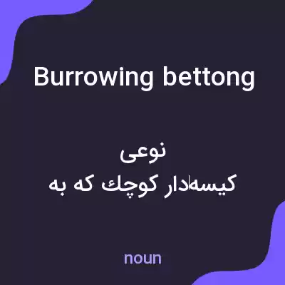 معنی burrowing bettong به فارسی معنی burrowing bettong به فارسی