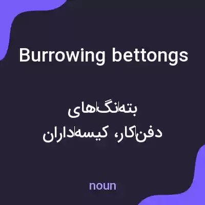 معنی burrowing bettongs به فارسی معنی burrowing bettongs به فارسی