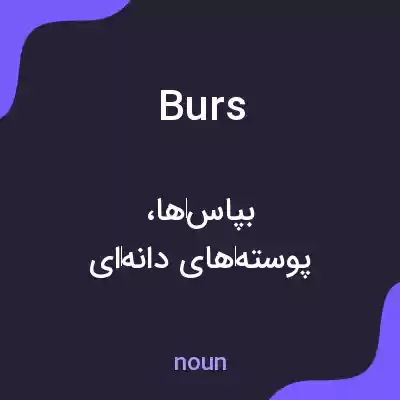 معنی burs به فارسی معنی burs به فارسی