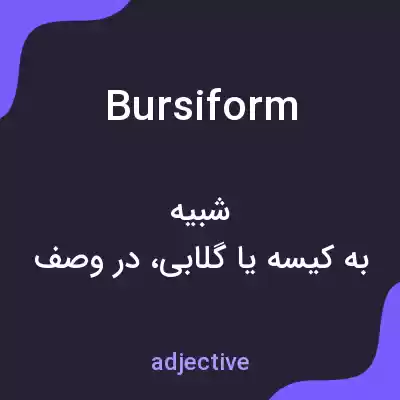 معنی bursiform به فارسی معنی bursiform به فارسی
