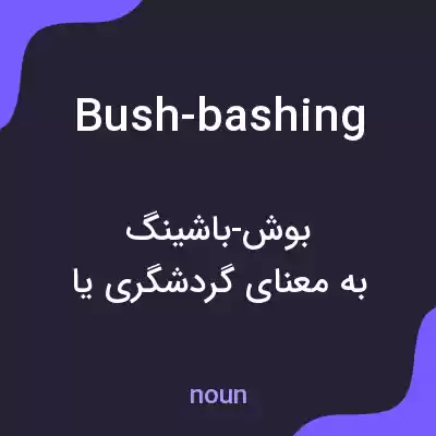 معنی bush-bashing به فارسی معنی bush-bashing به فارسی