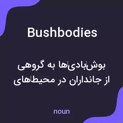 معنی bushbodies به فارسی معنی bushbodies به فارسی