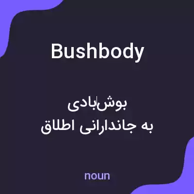 معنی bushbody به فارسی معنی bushbody به فارسی