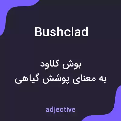 معنی bushclad به فارسی معنی bushclad به فارسی