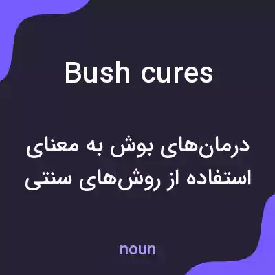 معنی bush cures به فارسی معنی bush cures به فارسی